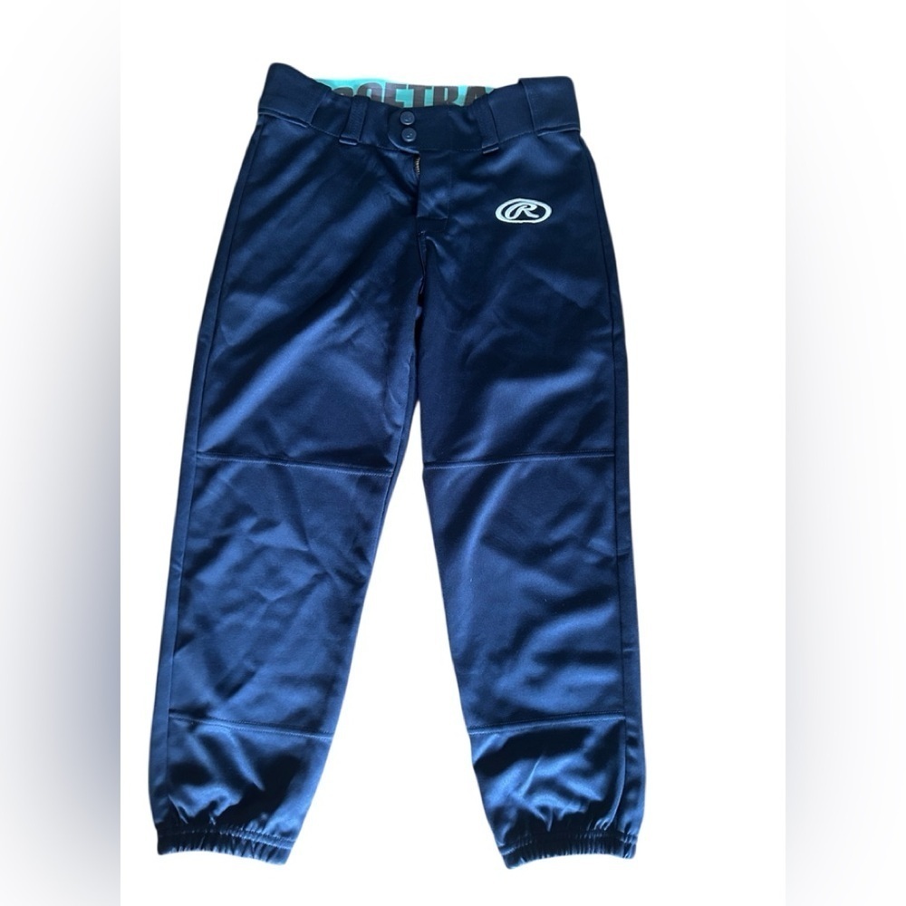 Rawlings Womens Softball Pants Navy Low Rise Fastpitch Belt Loops Size Small